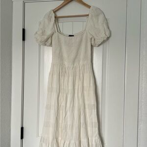 Lulu's Cream Long Sleeve Dress